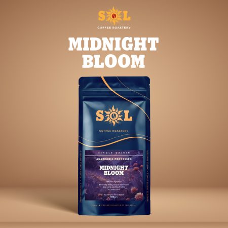( MIDNIGHT BLOOM ) ANAEROBIC PROCESSED SPECIALTY PREMIUM HANDCRAFTED ARABICA COFFEE BEAN